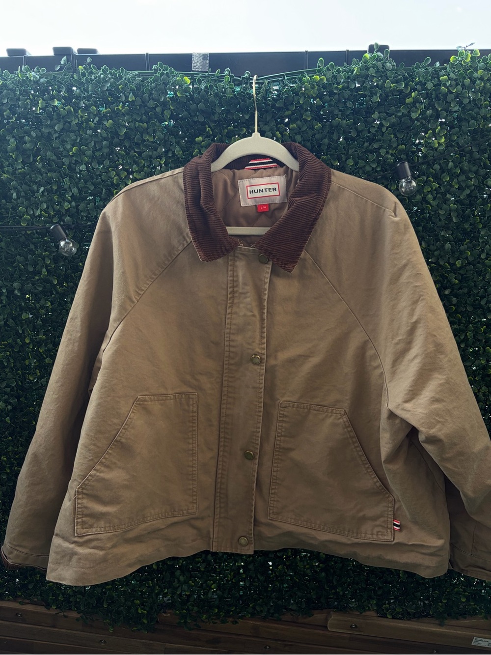 Hunter Tan Utility Jacket with Brown Corduroy Collar